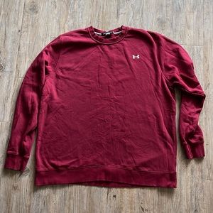 EUC Under Armour Men's Dark Red Fleece Loose Sweatshirt 552279 size XXL